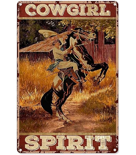 Amazon.com: Life Is Tough Cowgirl New Metal Tin Sign Retro